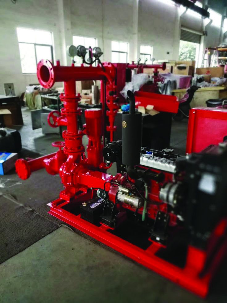 Diesel driven fire pump skid package