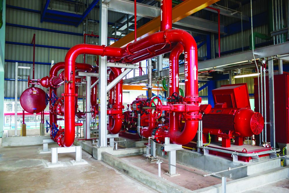 Commercial fire protection risers